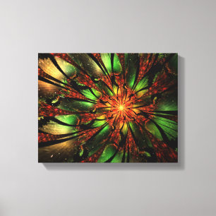 Abstract fractal flower design.  canvas print