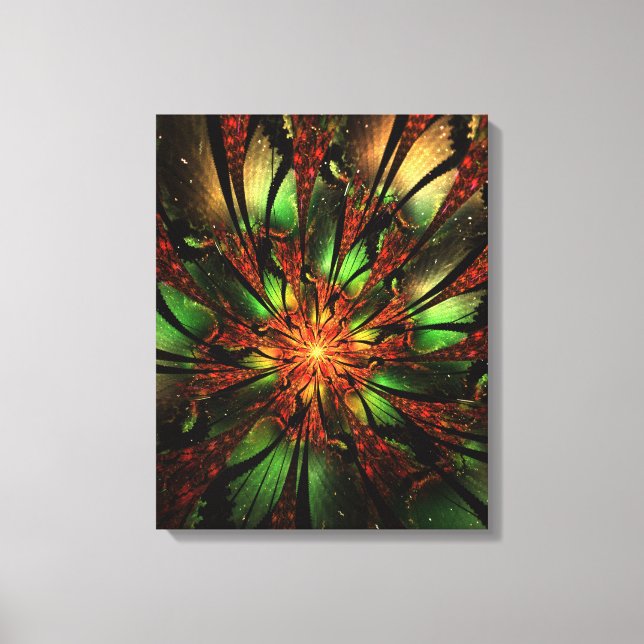 Abstract fractal flower design. canvas print (Front)