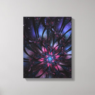 Abstract fractal flower design. canvas print