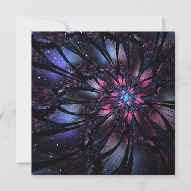 Abstract fractal flower design.   card (Front)