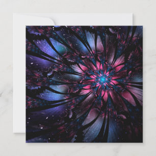 Abstract fractal flower design.   card