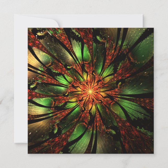 Abstract fractal flower design.   card (Front)