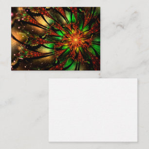 Abstract fractal flower design. card