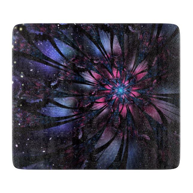 Abstract fractal flower design.   cutting board (Front)