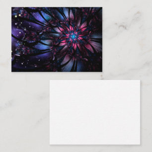 Abstract fractal flower design. discount card