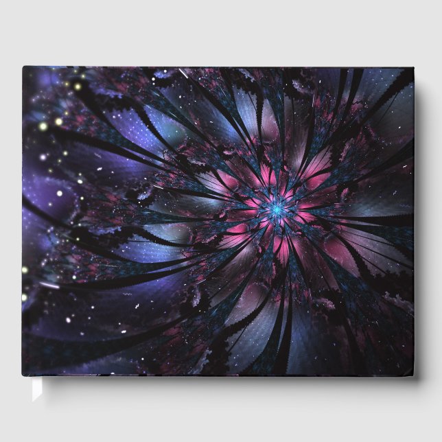Abstract fractal flower design.   guest book (Front)