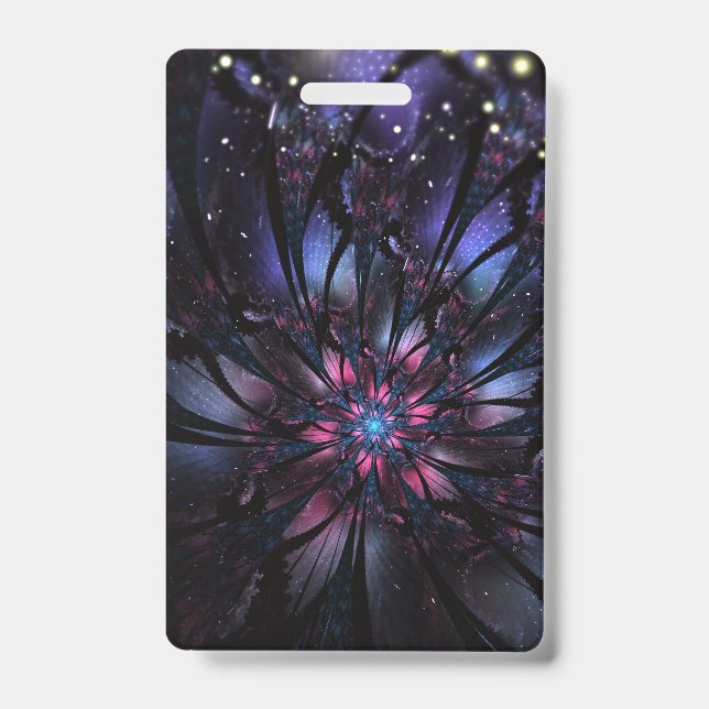 Abstract fractal flower design.  ID badge (Front)