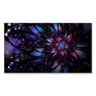 Abstract fractal flower design.  magnetic business card