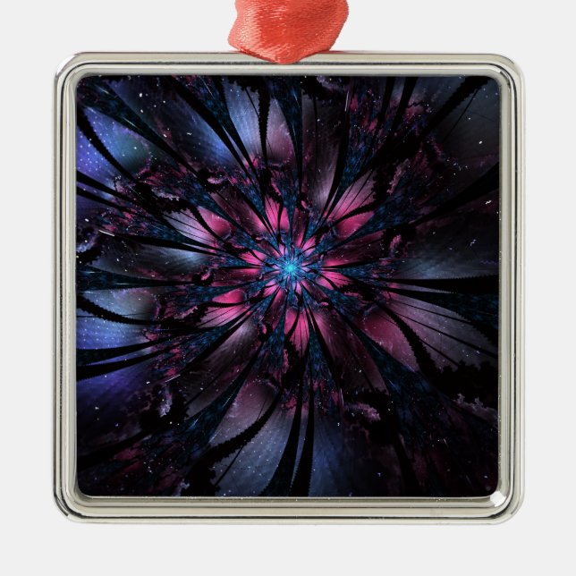 Abstract fractal flower design. metal tree decoration (Front)