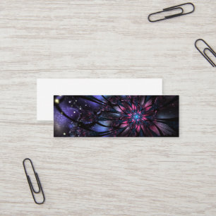 Abstract fractal flower design. mini business card