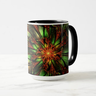 Abstract fractal flower design. mug