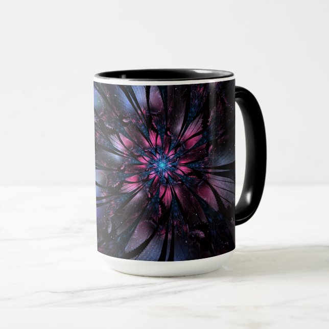 Abstract fractal flower design.   mug (Front Right)