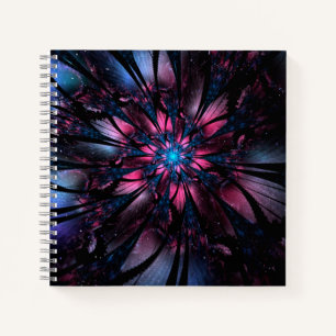 Abstract fractal flower design. notebook