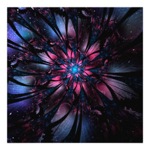 Abstract fractal flower design. photo print