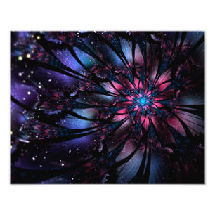 Abstract fractal flower design. photo print