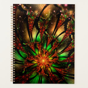 Abstract fractal flower design.  planner