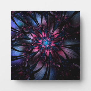 Abstract fractal flower design. plaque