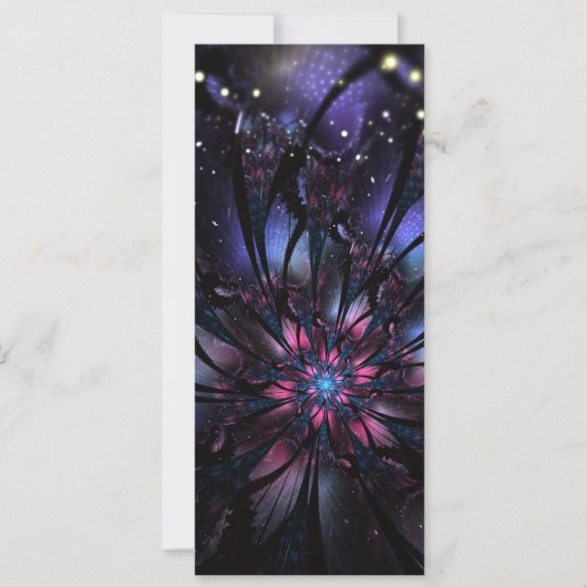 Abstract fractal flower design. save the date (Front)
