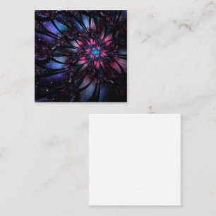 Abstract fractal flower design.   square business card
