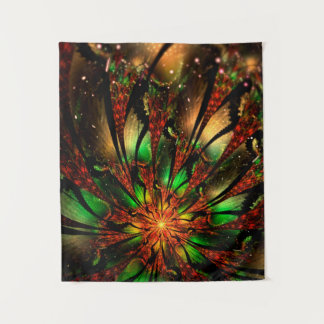 Abstract fractal flower design.  tapestry