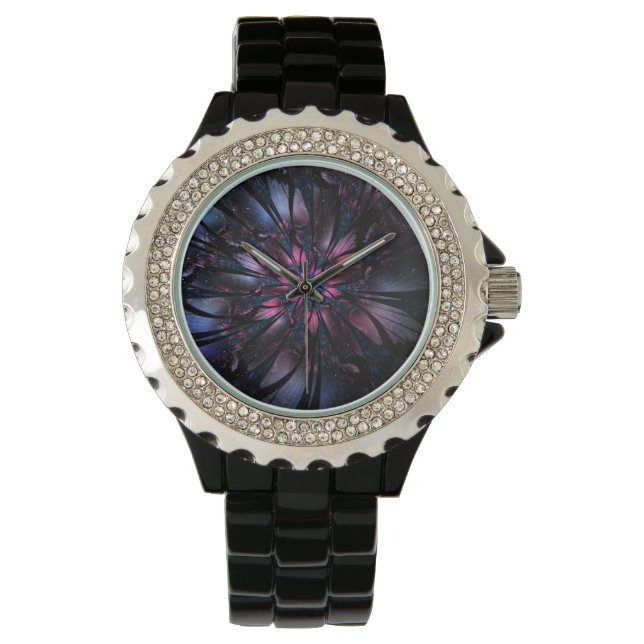 Abstract fractal flower design.  watch (Front)