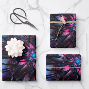 Abstract fractal flower design.   wrapping paper sheet
