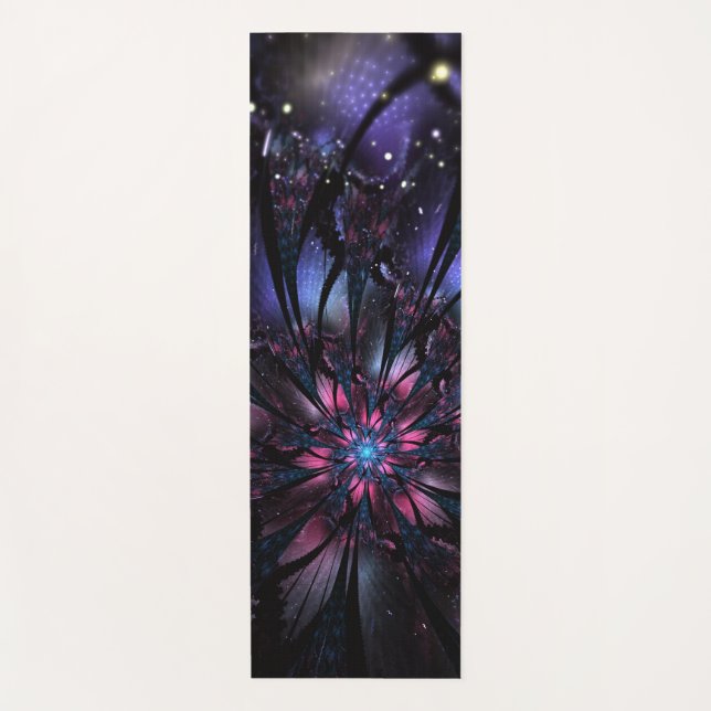 Abstract fractal flower design.  yoga mat (Front)