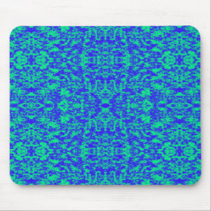 Abstract Fractal In Blue And Green Mouse Pad
