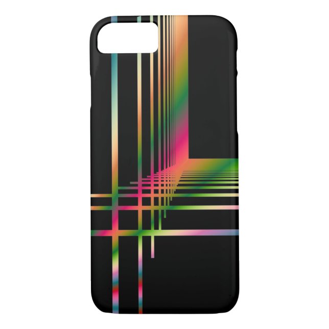 Abstract Fractal Lines and Crosses Case-Mate iPhone Case (Back)