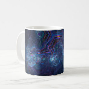 Abstract Fractal Nebula and Geometric Morph Coffee Mug