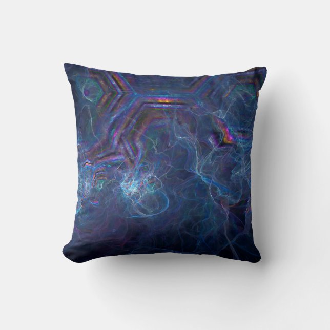 Abstract Fractal Nebula and Geometric Morph Cushion (Front)