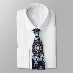abstract fractal pattern neck tie