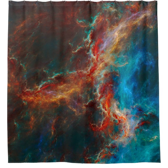 Abstract fractal patterns and shapes. Infinite uni Shower Curtain (Front)