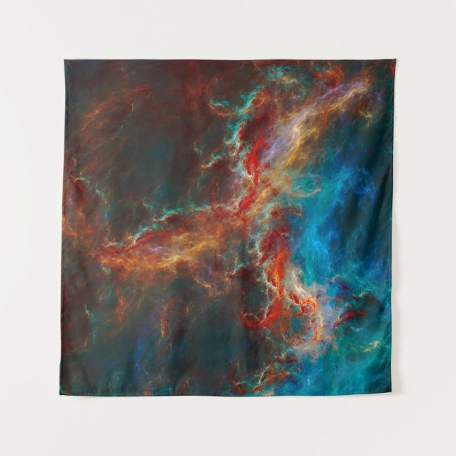 Abstract fractal patterns and shapes. Infinite uni Tapestry (Front)