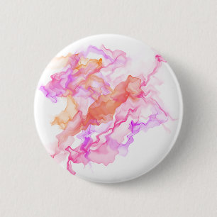 Abstract  Fractal Smoke 6 Cm Round Badge