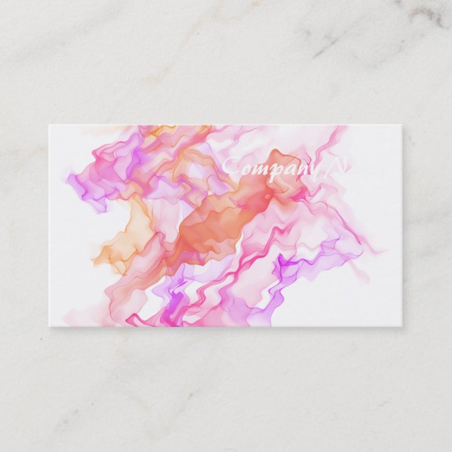 Abstract  Fractal Smoke Business Card (Front)