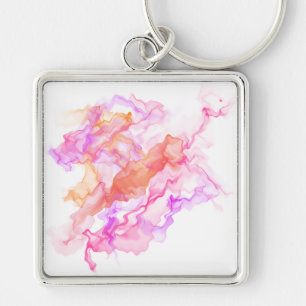 Abstract Fractal Smoke Key Ring