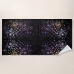 Abstract Fractal Sphere Art Mandala Universe Beach Towel