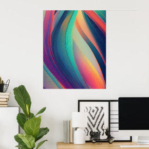 Abstract fractal texture poster