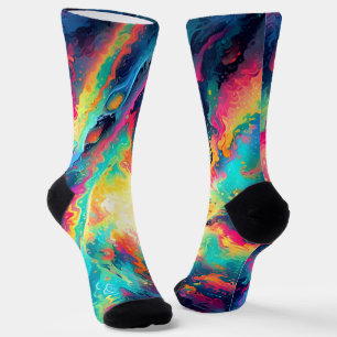 Abstract fractal texture socks