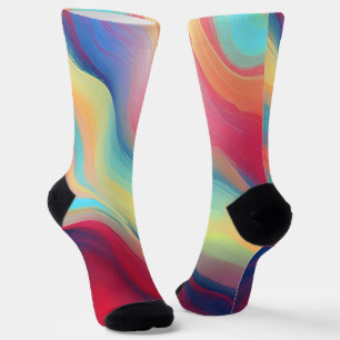 Abstract fractal texture socks
