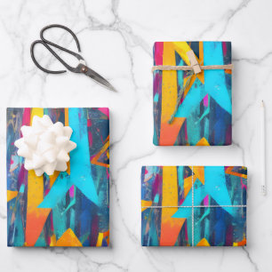 Abstract fractal texture wrapping paper sheet