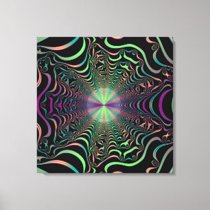 Abstract Fractal Web Wrapped Canvas Print