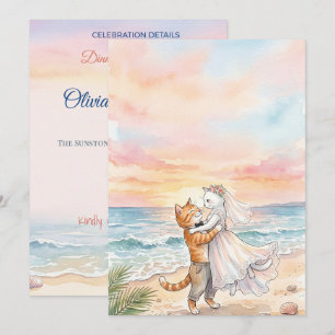Abstract Fragmented Wedding Invitation