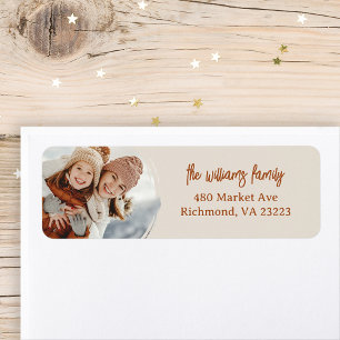 Abstract Frame Custom Photo Return Address Labels