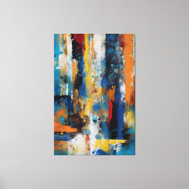 Abstract Frame Grape Canvas Print (Front)