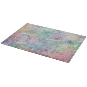 abstract free hand drawing from watercolor cutting board