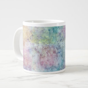 abstract free hand drawing from watercolor large coffee mug