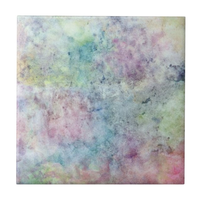 abstract free hand drawing from watercolor tile (Front)