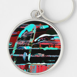 Abstract Freedom – Premium Round Large Keychain